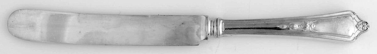 Shelburne (Silverplate, 1914, Monograms) Old French Hollow Knife with Bolster by Gorham Silver-1