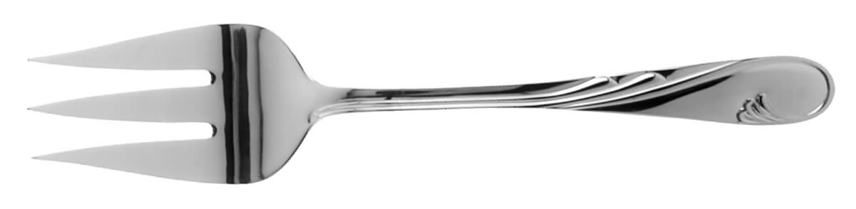 Tidewater (Stainless) Medium Solid Cold Meat Serving Fork by Gorham Silver-1