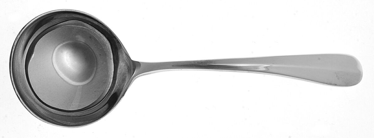 Georgian (SILVERPLATE) Solid Piece Cream Ladle by Gerity-1