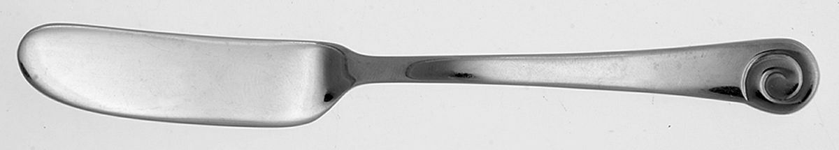 Ammonite (Stainless) Flat Handle Butter Spreader by Ginkgo-1