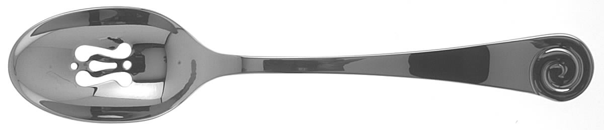 Ammonite (Stainless) Pierced Solid Serving Spoon by Ginkgo-1