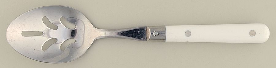 Le Prix-White (Stainless) Pierced Tablespoon (Serving Spoon) by Ginkgo-1