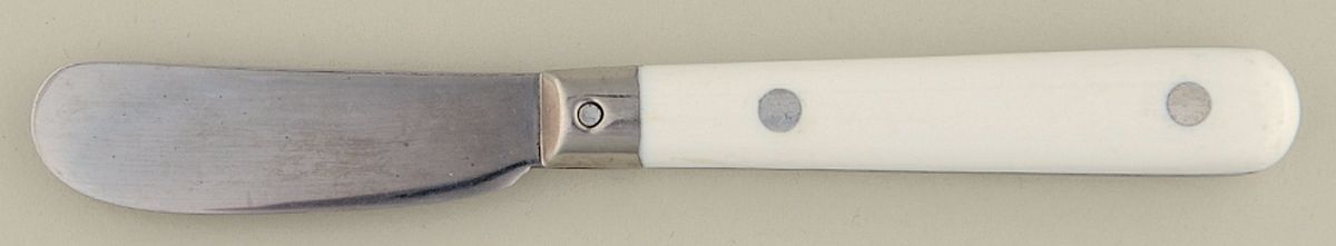 Le Prix-White (Stainless) Butter Spreader Hollow Hdl-Paddle/Stainless Blade by Ginkgo-1