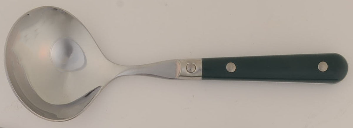 Le Prix-Green (Stainless) Solid Gravy Ladle by Ginkgo-1