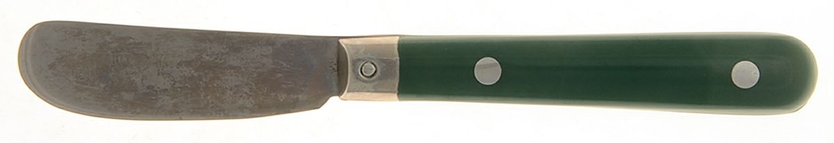 Le Prix-Green (Stainless) Butter Spreader Hollow Hdl-Paddle/Stainless Blade by Ginkgo-1