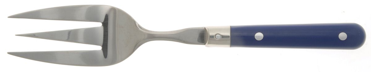 Le Prix-Blue (Stainless) Medium Solid Cold Meat Serving Fork by Ginkgo-1
