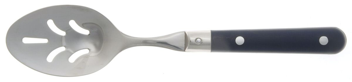 Le Prix-Navy Blue (Stainless) Pierced Solid Serving Spoon by Ginkgo-1