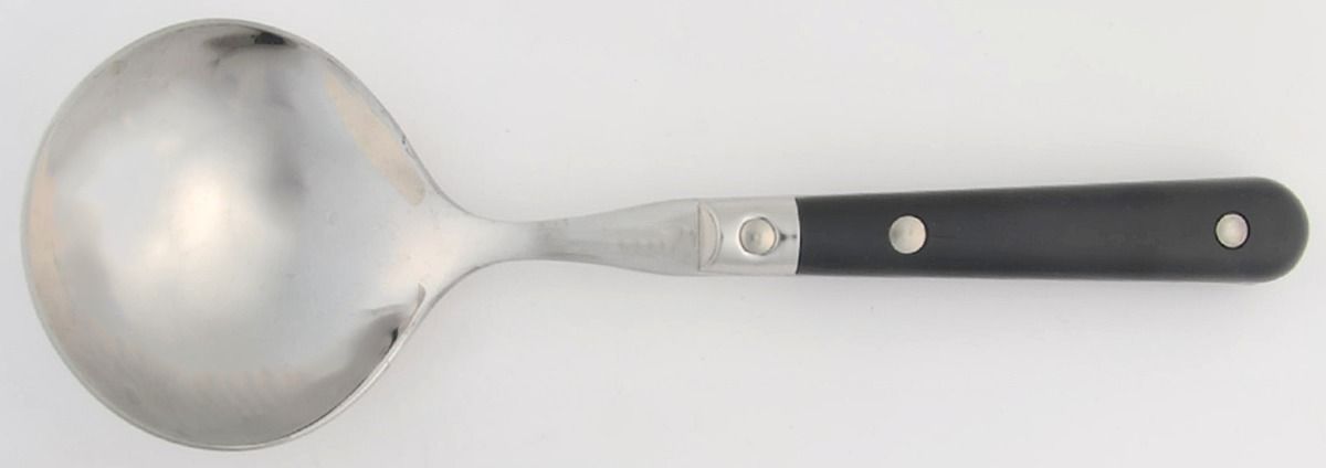 Le Prix-Black (Stainless) Solid Gravy Ladle by Ginkgo-1