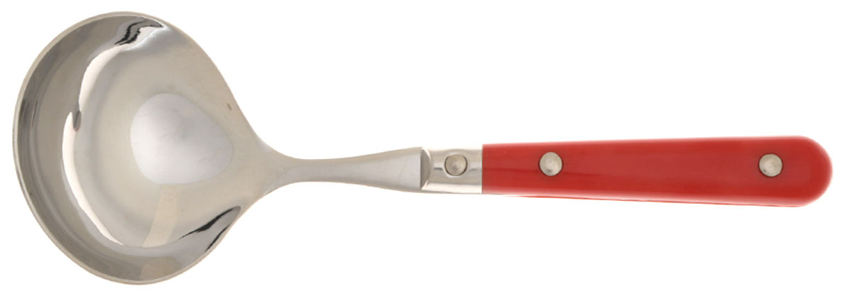 Le Prix-Red (Stainless) Solid Gravy Ladle by Ginkgo-1