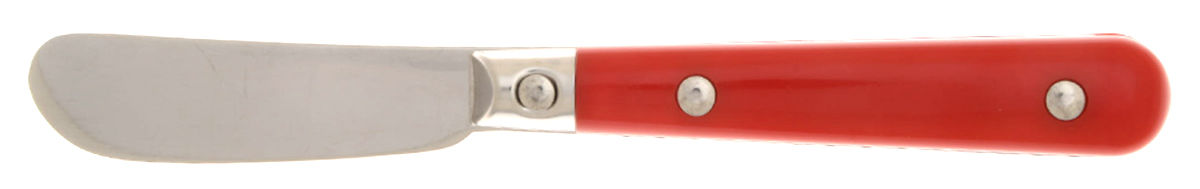 Le Prix-Red (Stainless) Butter Spreader Hollow Hdl-Paddle/Stainless Blade by Ginkgo-1
