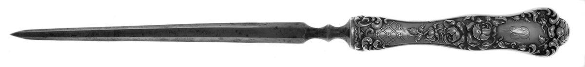 American Beauty (Sterling, 1896) Small Steel Rod Sharpener Knife by George W Shiebler-1