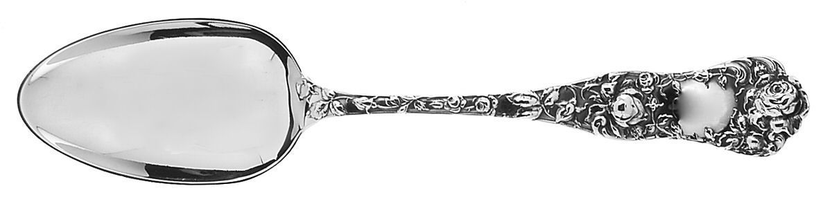 American Beauty (Sterling, 1896, Monograms) Tablespoon (Serving Spoon) by George W Shiebler-1