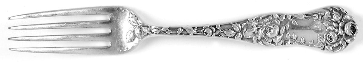 American Beauty (Sterling, 1896, Monograms) Fork by George W Shiebler-1