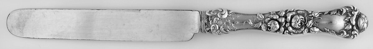 American Beauty (Sterling, 1896, Monograms) Blunt Hollow Knife by George W Shiebler-1