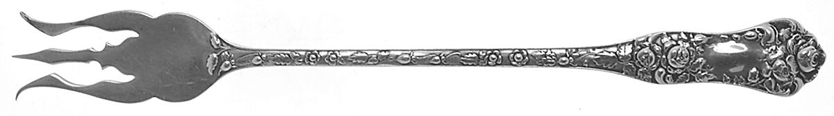 American Beauty (Sterling, 1896, Monograms) Olive Fork by George W Shiebler-1