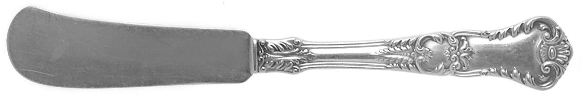 Richmond (Silverplate, 1897, Monograms) Flat Handle Butter Spreader by Gorham Silver-1