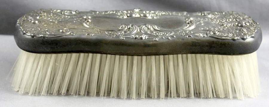 Victorian-Chased (Sterling, Hollowware) Military Brush by Gorham Silver-1