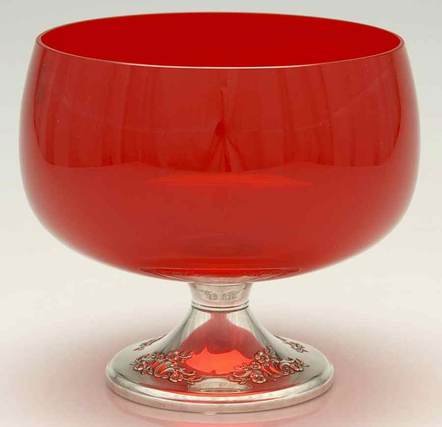 Victorian-Chased (Sterling, Hollowware) 6" Round Bowl with Sterling Base by Gorham Silver-1