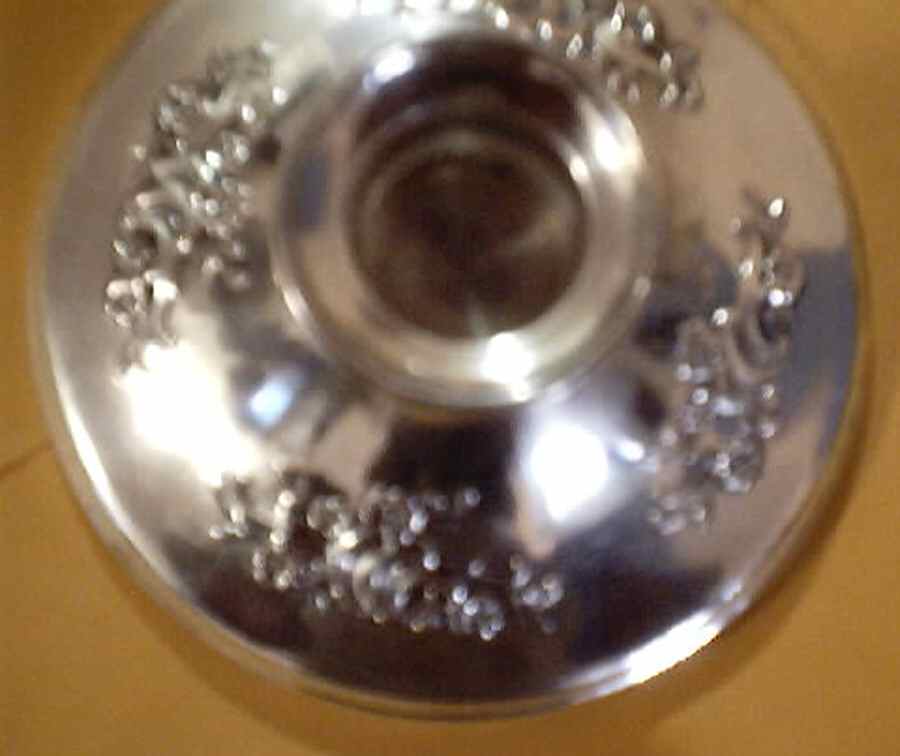 Victorian-Chased (Sterling, Hollowware) Console Candleholder by Gorham Silver-1