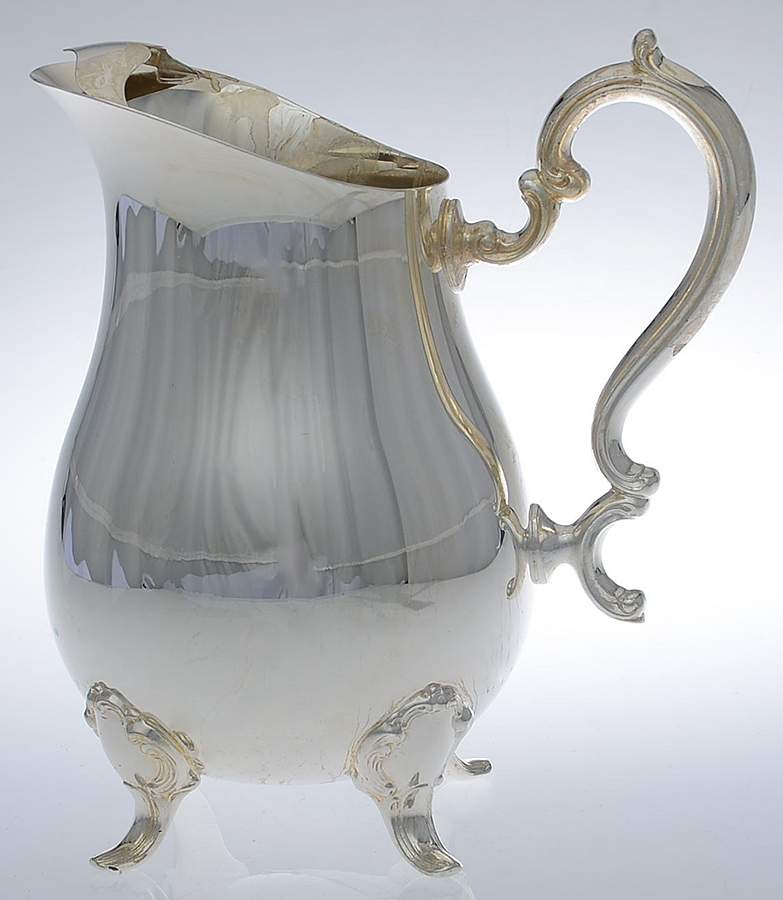 Lady Diane (Silverplate, Hollowware) Plated Water Pitcher with Ice Lip by Gorham Silver-1
