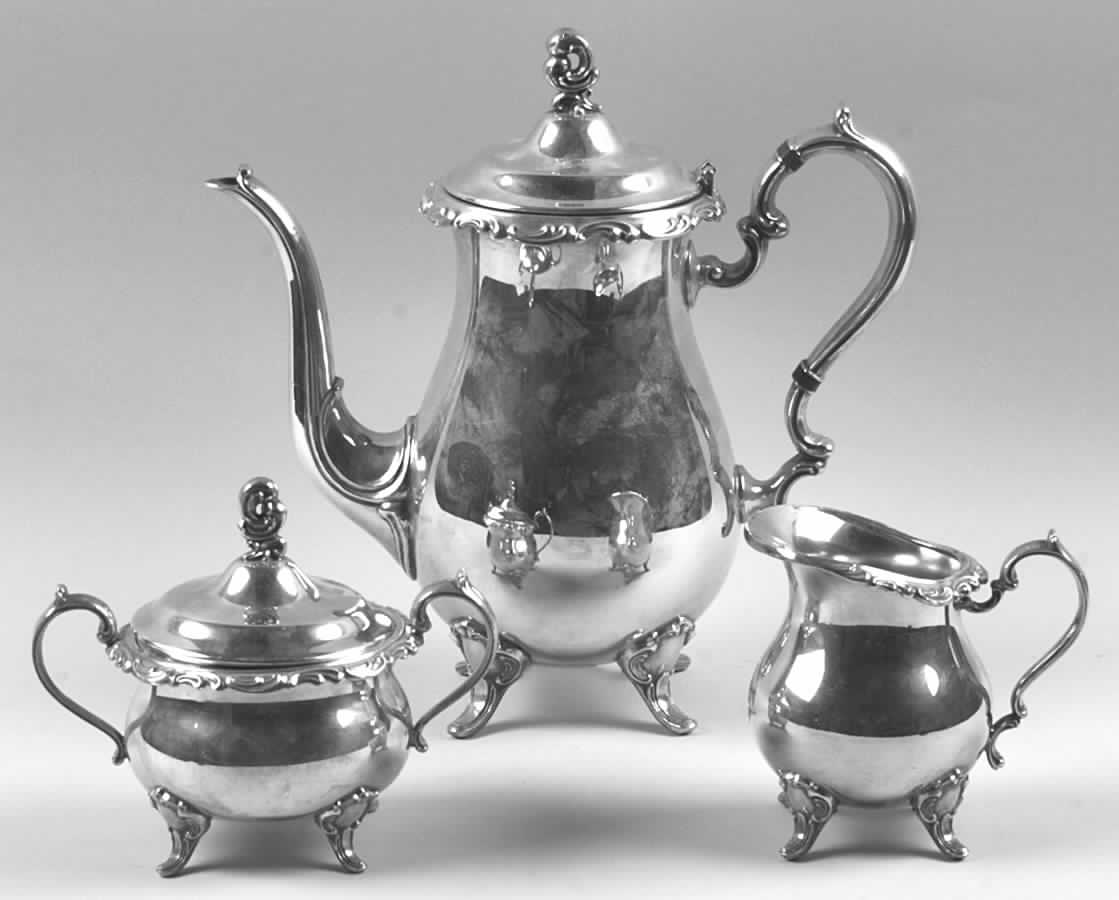 Lady Diane (Silverplate, Hollowware) (3 Pc) Coffee Set (PCP,PCR,PSU) by Gorham Silver-1