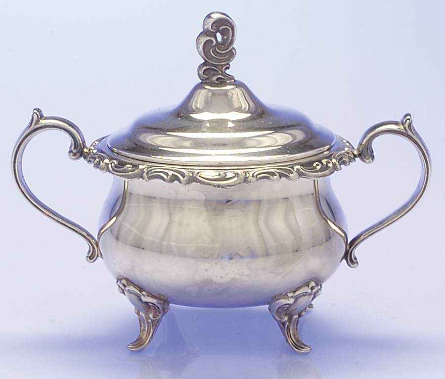 Lady Diane (Silverplate, Hollowware) Sugar Bowl & Lid by Gorham Silver-1