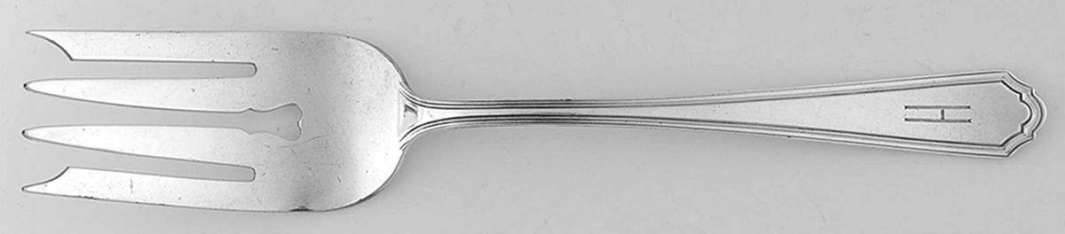 Washington Irving (Silverplate, 1923-1927) Small Solid Cold Meat Serving Fork by Gorham Silver-1