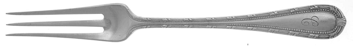 Empire (Silverplate, 1906, Monograms) Individual Solid Fruit Fork by Gorham Silver-1
