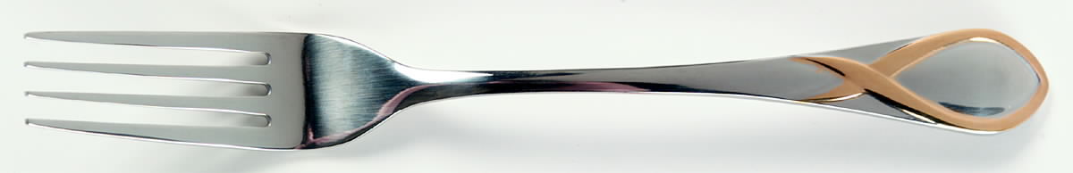 Darien Gold (Stainless, Gold Accent) Individual Salad Fork by Gorham Silver-1