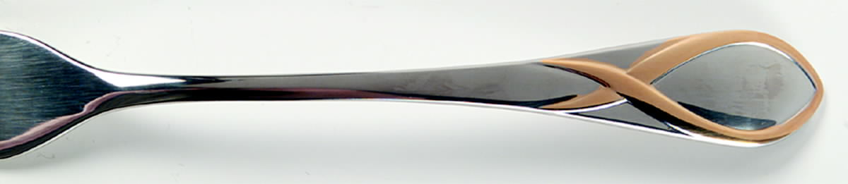 Darien Gold (Stainless, Gold Accent) Fork by Gorham Silver-1