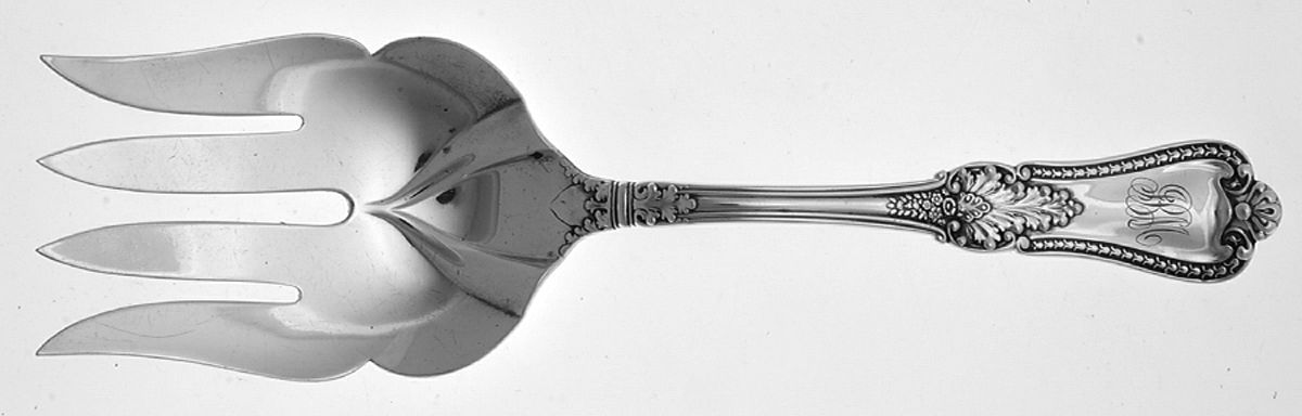 Kensington (Sterling, 1893) Vegetable Serving Fork (Solid) by Gorham Silver-1
