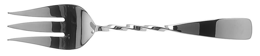 Aura Twist (Stainless) Medium Solid Cold Meat Serving Fork by Gorham Silver-1
