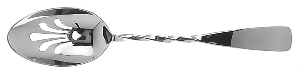 Aura Twist (Stainless) Pierced Tablespoon (Serving Spoon) by Gorham Silver-1