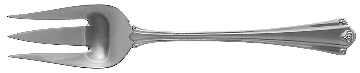 Lady Anne Frosted (Stainless) Medium Solid Cold Meat Serving Fork by Gorham Silver-1