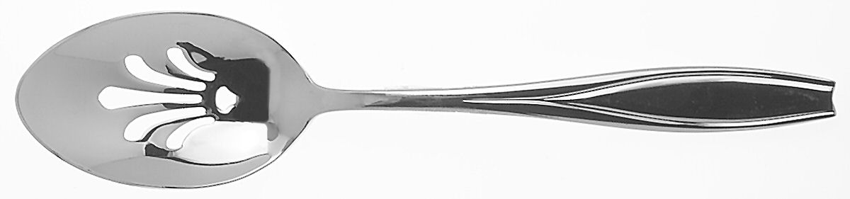 Tulip (Stainless) Pierced Tablespoon (Serving Spoon) by Gorham Silver-1