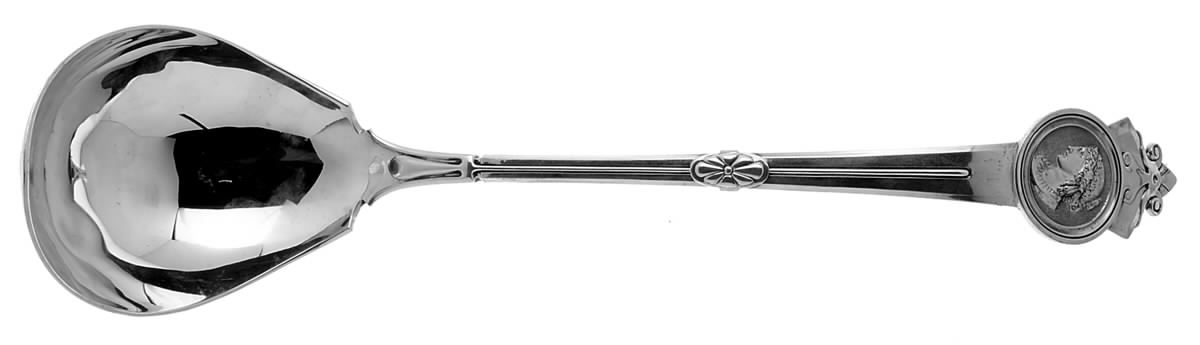 Medallion (Sterling, 1864) Large Solid Soup Ladle by Gorham Silver-1