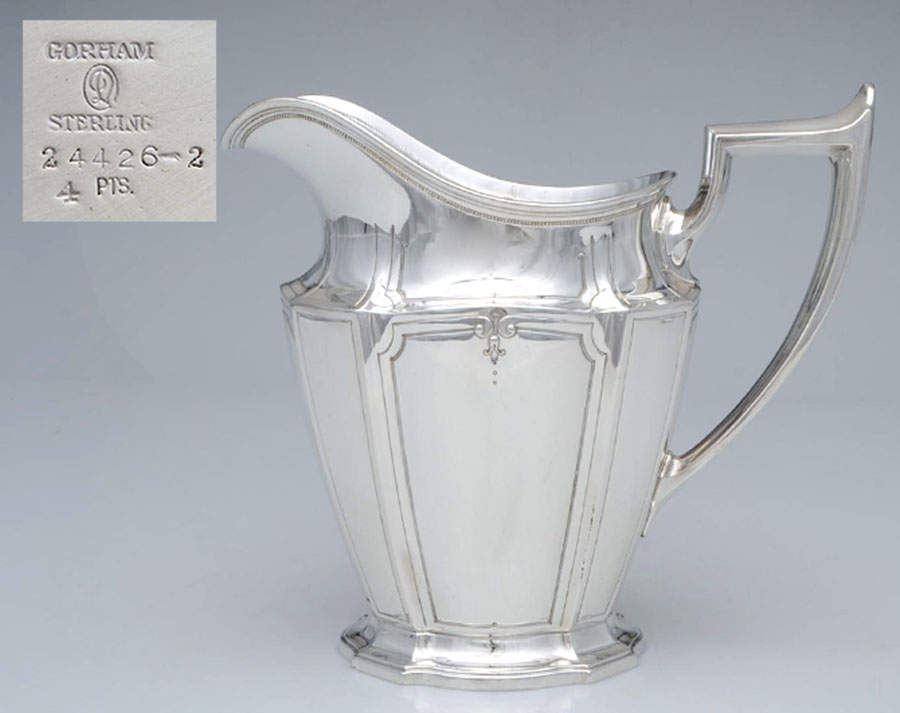 King Albert-Hand Chased(Sterling, Hollowware) Sterling Water Pitcher by Gorham Silver-1