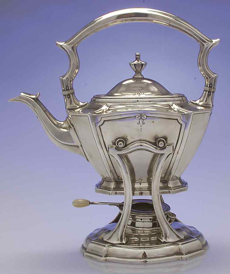 King Albert-Hand Chased(Sterling, Hollowware) Kettle, Stand & Burner by Gorham Silver-1