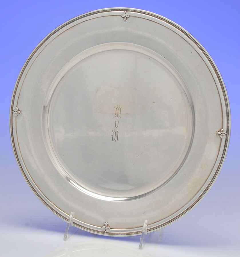 King Albert-Hand Chased(Sterling, Hollowware) Service Plate by Gorham Silver-1