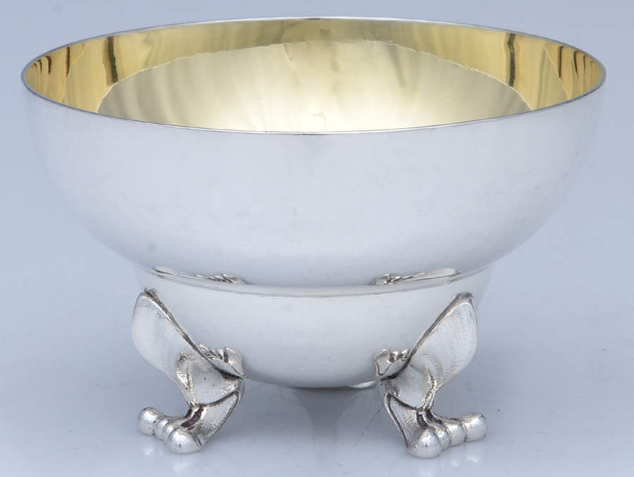 Blossom-2B (Sterling, Hollowware) Open Sugar Bowl by Georg Jensen (Denmark)-1
