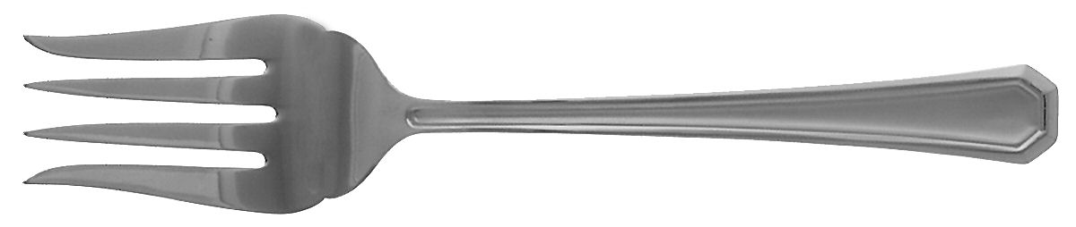Fairview Frosted (Stainless) Medium Solid Cold Meat Serving Fork by Gorham Silver-1