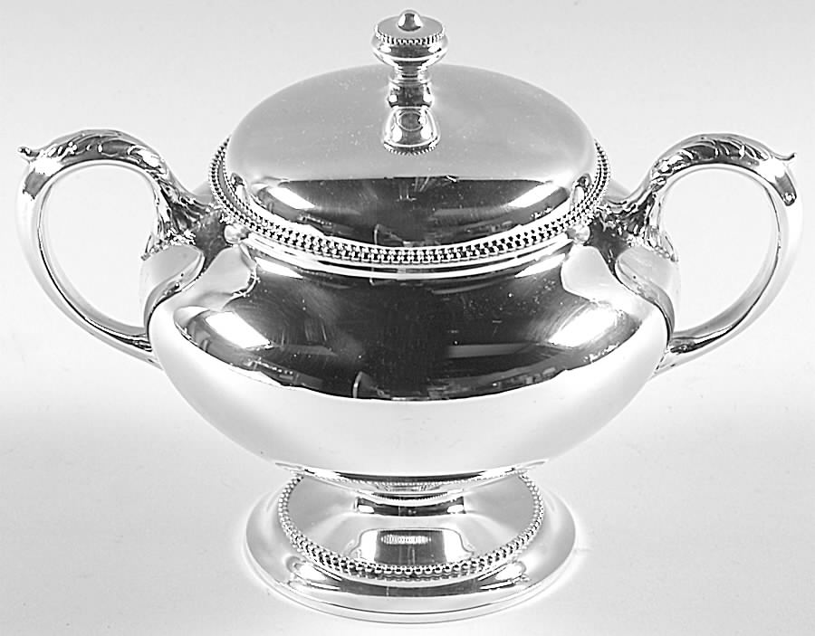 A3280 (Sterling, Hollowware) Sugar Bowl & Lid by Gorham Silver-1