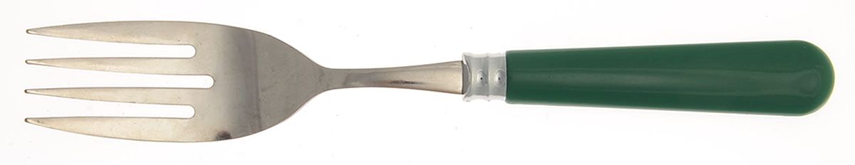 GIA3-Green (Stainless) Large Solid Cold Meat Serving Fork by Gibson-1
