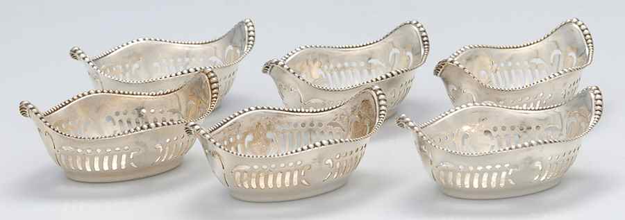 A4775 (Sterling, Hollowware) Set of 6 Nut Dish by Gorham Silver-1