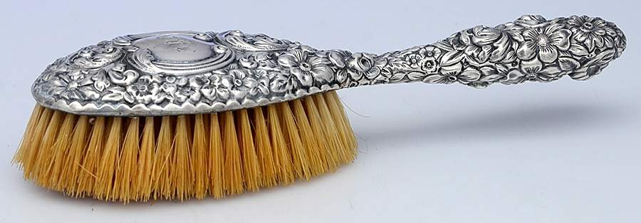 Repousse Chased (Sterilng, Hollowware) Hair Brush by Gorham Silver-1