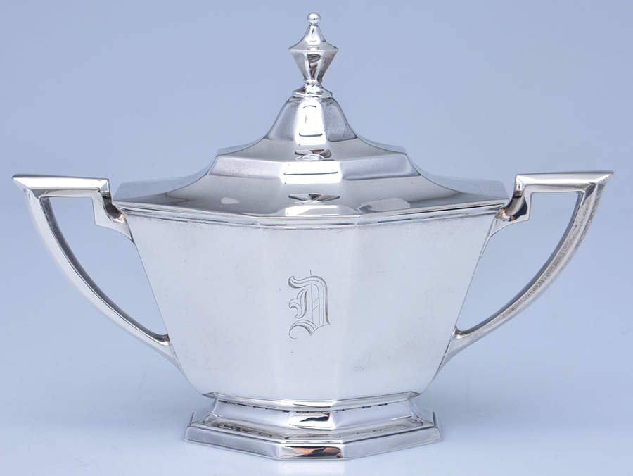 9701 (Sterling, Hollowware) Sugar Bowl & Lid by Gorham Silver-1