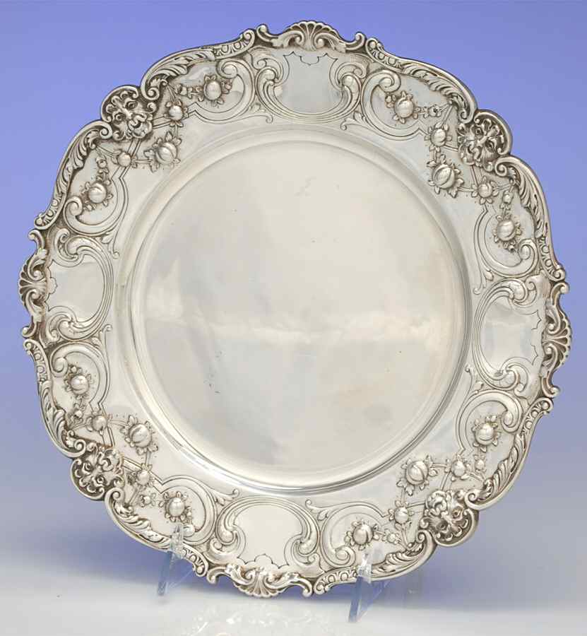 GS47 (Sterling, Hollowware) Dinner/Service Plate by Gorham Silver-1