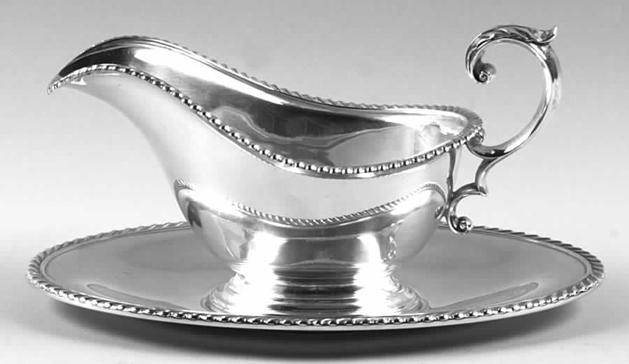 259 (Sterling, Hollowware) Sterling Gravy Boat & Underplate by Gorham Silver-1