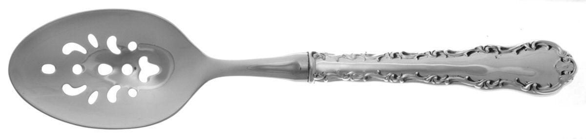 Rococo (Sterling) Hollow Handle Pierced Tablespoon (Serving) by Gorham Silver-1
