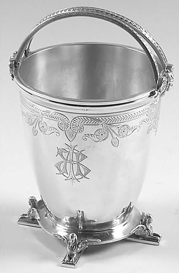 690 (Sterling, Hollowware) Sterling Sugar Basket with Handle by Gorham Silver-1